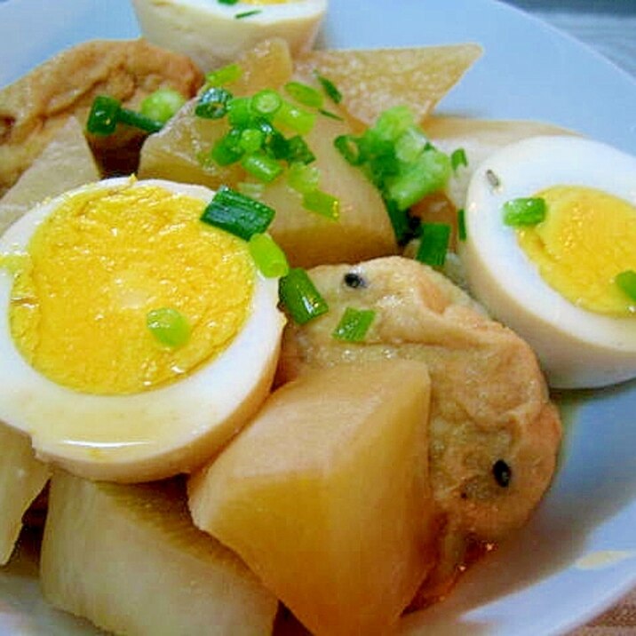 大根と油揚げと玉子の煮物☆